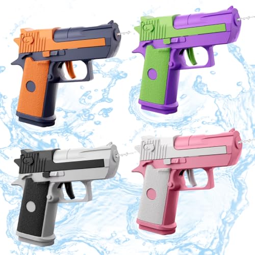 Wasserpistole für Kinder, 4 Stück Spritzpistole Wasser Set mit Großer Reichweite bis zu 8-10 Meter, Wasser Spritzpistole Kunststoff für Strände und Wasserschlachten im Freien von XLZJYIJ