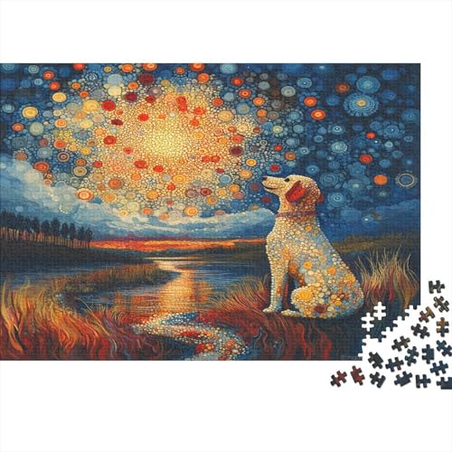 Der Labrador Retriever 1000 Teile,Impossible Puzzle,Geschicklichkeitsspiel Für Die Ganze Familie, Erwachsenen Puzzlespiel Puzzel 1000pcs (75x50cm) von XMABDIEPO
