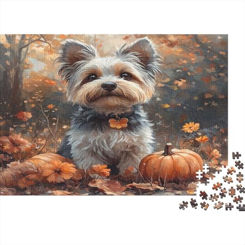 Yorkshire Terrier Puzzle 1000 Teile Erwachsene Puzzles Für Erwachsene Klassische Puzzles 1000 Teile Erwachsene Puzzlespiel Schwer Pädagogisches Spielzeug Erwachsene Kinder Puzzel 1000pcs (75x50cm) von XMABDIEPO
