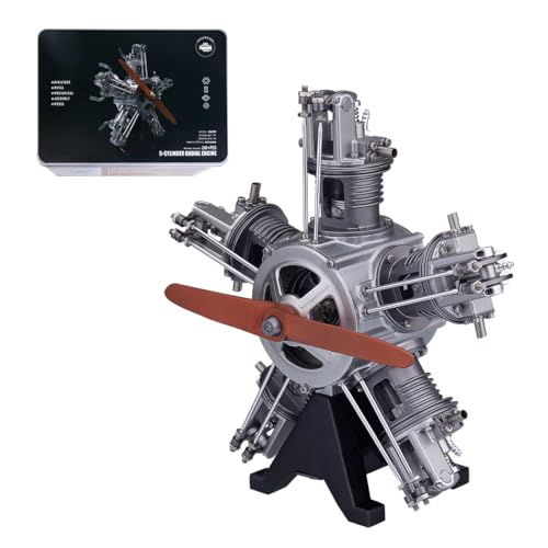 XMBRICDIYY Fünfzylinder-Radialmotor-Kits, das läuft, 1:6 Flugzeugmotor-Simulation, elektrisches Modell, Metallmaschinen, mechanisches Metallmotormodell, Physik-Kit für Erwachsene XMBRICDIYY Fünfzylinder-Radialmotor-Kits, das läuft, 1:6 Flugzeugmotor-Simulation, elektrisches Modell, Metallmaschinen, mechanisches Metallmotormodell, Physik-Kit für Erwachsene von XMBRICDIYY