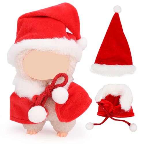 XMBYGY Kleidung für Labubu (für 17/15cm Stehend/Sitzen Puppen)(Keine Puppe) -Mehrere Stil Zubehör Handgefertigte Bekleidung Anziehen Inklusive Kopfbedeckung und Kleidung für Mädchen Frau (CHTS2) von XMBYGY