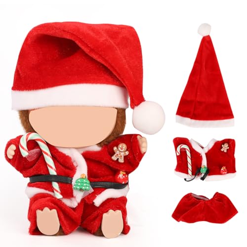 XMBYGY Puppen Bekleidung für Labubu(Keine Puppe), für 17/15cm Plüsch Puppen, Netter Rock und Kopfschmuck Kleidung Anzug Spielzeug Figuren Ausrüstung Setzen Anziehen mit Kawaii Stil Zubehör (SD1) von XMBYGY