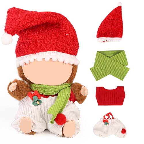 XMBYGY Puppen Bekleidung für Labubu(Keine Puppe), für 17/15cm Plüsch Puppen, Netter Rock und Kopfschmuck Kleidung Anzug Spielzeug Figuren Ausrüstung Setzen Anziehen mit Kawaii Stil Zubehör (SD6) von XMBYGY