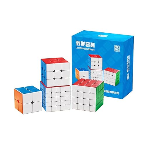 XMDCuber Moyu 2x2 3x3 4x4 5x5 Stickerless Speed Cube Bundle 2x2x2 3x3x3 4x4x4 5x5x5 Cube Set with Gift Packaging XMDCuber Moyu 2x2 3x3 4x4 5x5 Stickerless Speed Cube Bundle 2x2x2 3x3x3 4x4x4 5x5x5 Cube Set with Gift Packaging von XMDCuber