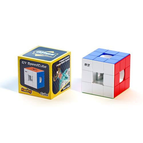 XMDCuber QY Toys 3x3 Hollow Speed Cube – 57 mm Stickerless Hollow Core Racing Cube, Ultra-Smooth & stabiles leichtes Design für verbesserte Speedcubing Performance von XMDCuber