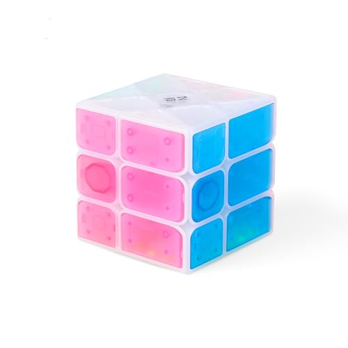 XMDCuber QY Toys ICY Amber Series Windmill Speed Cube - Frosted Amber Stickerless Puzzle, 55,5 mm Shape-Shifting Magic Cube for Enthusiasts & Collectors von XMDCuber