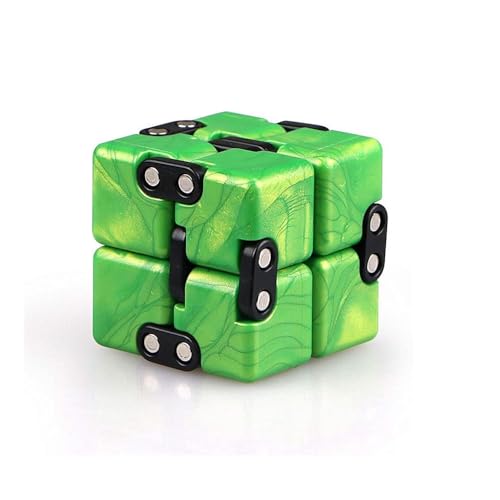 XMDCuber QY Toys Infinity Cube Fidget Toys,Hand Killing Time Transform Cubes Best for Stress and Anxiety Relief (Emerald Green) von XMDCuber