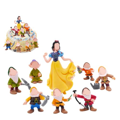 XNAUVOI 8-Stück Princess Party Figuren, Princess Schneewittchen und die Sieben Zwerge, Geburtstag Thema Party Torte Dekorationen Figuren Schneewittchen für Kinder Kuchen Dekoration XNAUVOI 8-Stück Princess Party Figuren, Princess Schneewittchen und die Sieben Zwerge, Geburtstag Thema Party Torte Dekorationen Figuren Schneewittchen für Kinder Kuchen Dekoration von XNAUVOI