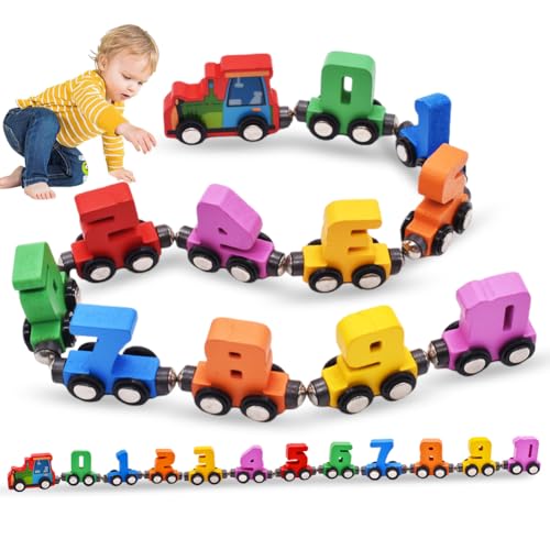 XNAUVOI Holz Zug Set,Magnetische Hölzerne Zahl Zug,Zug Spielzeug, Montessori Kleinkindspielzeug, Geschenk zum Kindergeburtstag XNAUVOI Holz Zug Set,Magnetische Hölzerne Zahl Zug,Zug Spielzeug, Montessori Kleinkindspielzeug, Geschenk zum Kindergeburtstag von XNAUVOI