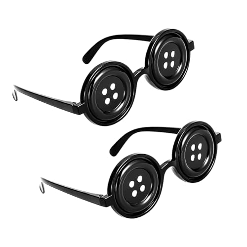 XNFUOE 2 Stück Knopfaugen Brille Geist Mutter Merchandise Cosplay Kostüm Halloween Kostüm Sachen Zubehör von XNFUOE