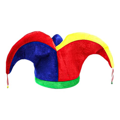 XNFUOE Halloween Clown Hut Narrenhut mit Glocke Clown Dress Up Zubehör für Halloween Party Kostüm Requisiten Cosplay XNFUOE Halloween Clown Hut Narrenhut mit Glocke Clown Dress Up Zubehör für Halloween Party Kostüm Requisiten Cosplay von XNFUOE