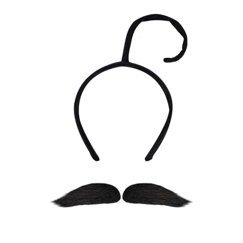 XNHIU 2 Stück Tentakel-Stirnband und schwarze Augenbrauen, selbstklebend, Halloween, Weihnachten, Augenbrauen, Kopfschmuck, Requisiten, Halloween-Haarband für Cosplay-Zubehör XNHIU 2 Stück Tentakel-Stirnband und schwarze Augenbrauen, selbstklebend, Halloween, Weihnachten, Augenbrauen, Kopfschmuck, Requisiten, Halloween-Haarband für Cosplay-Zubehör von XNHIU