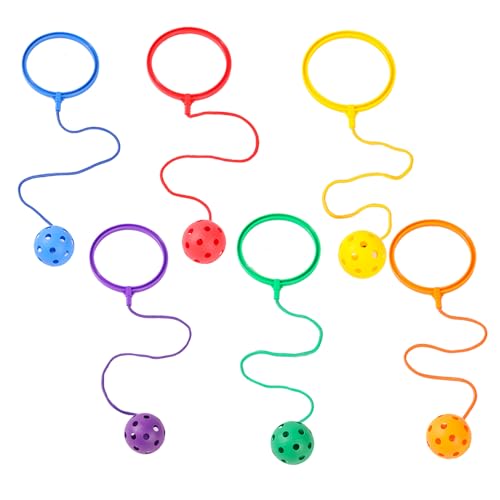 XNHIU Kinder-Sprungball, einbeinig, drehbar, weicher Sprungring, Kunststoff, Knöchelspringbälle, Sprungball, Sport, Schaukelball für Jungen und Mädchen, 6 Stück XNHIU Kinder-Sprungball, einbeinig, drehbar, weicher Sprungring, Kunststoff, Knöchelspringbälle, Sprungball, Sport, Schaukelball für Jungen und Mädchen, 6 Stück von XNHIU