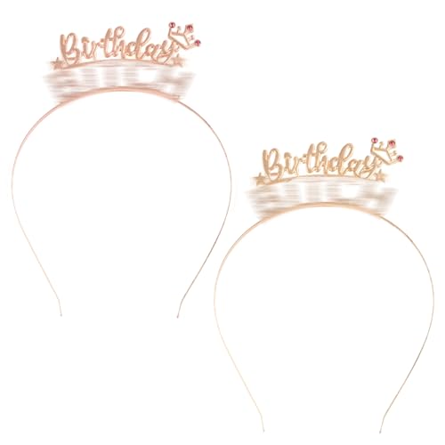 XNIVUIS 2 Stück Geburtstagskronen Strass-Geburtstags-Stirnband, Geburtstag Königin Tiara Kronen Geburtstags Krone Tiara Bling-Mädchen-Tiara Haarband für Frauen und Mädchen Festival (Gold, Roségold) XNIVUIS 2 Stück Geburtstagskronen Strass-Geburtstags-Stirnband, Geburtstag Königin Tiara Kronen Geburtstags Krone Tiara Bling-Mädchen-Tiara Haarband für Frauen und Mädchen Festival (Gold, Roségold) von XNIVUIS