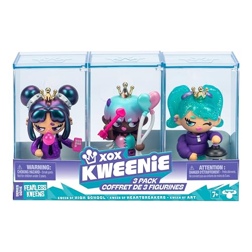 XOX KWEENIE Fearless Kweens Series Premium-Figur und Vitrine, ca. 10 cm hoch, Sammlerstück, Kunstspielzeug, 3 Stück, jeder Kween ist einzigartig XOX KWEENIE Fearless Kweens Series Premium-Figur und Vitrine, ca. 10 cm hoch, Sammlerstück, Kunstspielzeug, 3 Stück, jeder Kween ist einzigartig von XOX KWEENIE