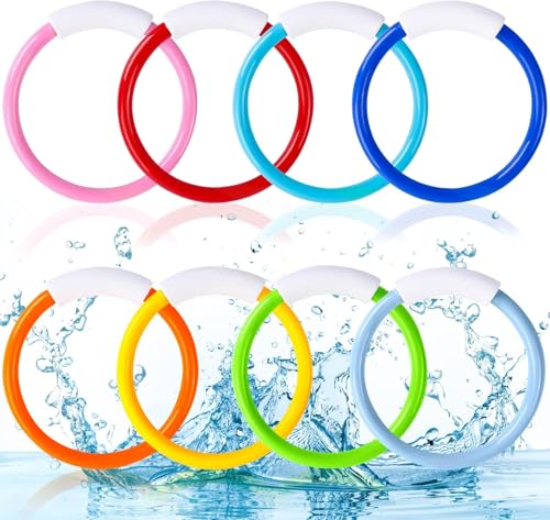 XOYTN 8 Stück Unterwasser-Tauchspielzeug Bunte Tauchringe zum Training,Tauchspielzeug Tauchen Wasser Spielzeug Kinder Sinken und Werfen für Sommer Poolparty Geschenk für Jungen und Mädchen XOYTN 8 Stück Unterwasser-Tauchspielzeug Bunte Tauchringe zum Training,Tauchspielzeug Tauchen Wasser Spielzeug Kinder Sinken und Werfen für Sommer Poolparty Geschenk für Jungen und Mädchen von XOYTN