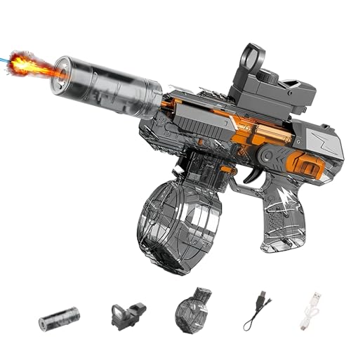 Wasserpistole Elektrisch, Wiederaufladbare Elektrische Wasserpistole mit Große Kapazität 450ml, Electric Water Gun bis zu 26-32FT für Kinder Erwachse Schwimmbad Party Strand Im Freien (Schwarz) von XPJBKC