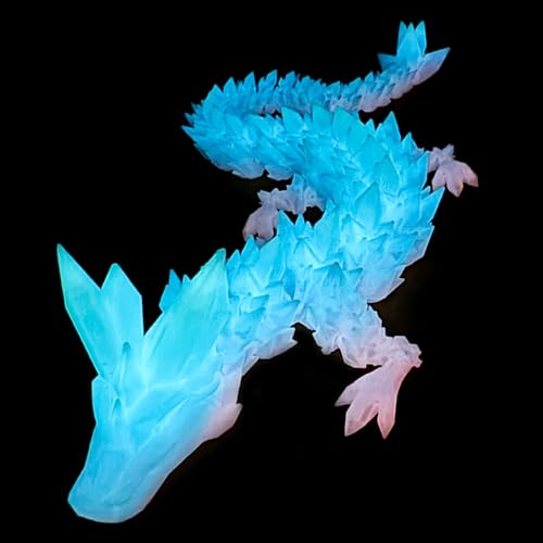 XPJBKC 3D Printed Dragon Large, 24 Inch 3D Dragons, Dragon Fidget Toy, Articulated Dragon, Fidget Toy for Home Office Decor (Rainbow Nightlight) von XPJBKC