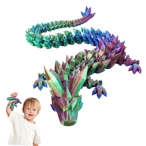 XPJBKC 3D-gedruckter Drache, 61.0 cm 3D-Drache, beweglicher Drache, Zappeldrache, Drache Fidget Spielzeug, Drache Fidget Spielzeug, Drache Fidget Articulated Gem Dragon Figure for Home Office Decor XPJBKC 3D-gedruckter Drache, 61.0 cm 3D-Drache, beweglicher Drache, Zappeldrache, Drache Fidget Spielzeug, Drache Fidget Spielzeug, Drache Fidget Articulated Gem Dragon Figure for Home Office Decor von XPJBKC