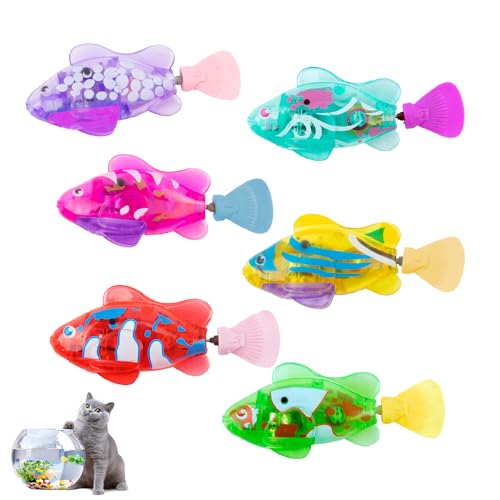 XPJBKC 6 Stück Robo Fish, Robofische mit Licht, Robo Fisch Badewanne Spielzeug Elektrisch, Schwimmende Roboter Fisch Spielzeug Wiederverwendbar Elektrische für Kinder Haustiere Pool XPJBKC 6 Stück Robo Fish, Robofische mit Licht, Robo Fisch Badewanne Spielzeug Elektrisch, Schwimmende Roboter Fisch Spielzeug Wiederverwendbar Elektrische für Kinder Haustiere Pool von XPJBKC