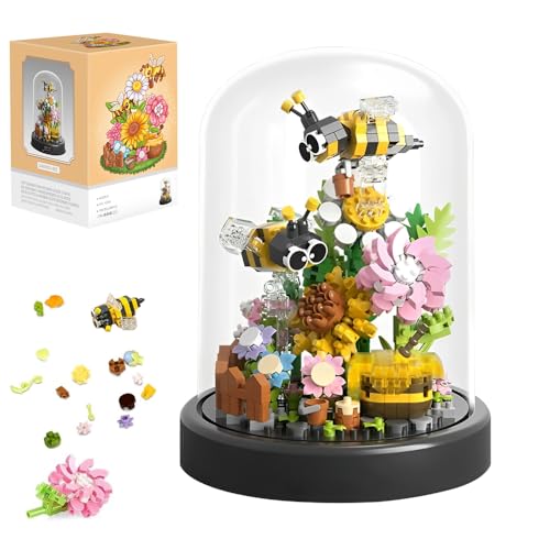 XPJBKC Blumen Bausteine Set, 588 Pieces Micro Mini Klemmbausteine Erwachsene mit Staubdichte Kuppel und Sockel, Blumen Insekten Klemmbausteine Blumen Geschenke für Kinder und Erwachsene XPJBKC Blumen Bausteine Set, 588 Pieces Micro Mini Klemmbausteine Erwachsene mit Staubdichte Kuppel und Sockel, Blumen Insekten Klemmbausteine Blumen Geschenke für Kinder und Erwachsene von XPJBKC