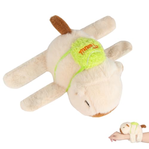 XPJBKC Capybara Kuscheltier, Capybara Plüschtier Schnapparmband Kinder, Snap Armband mit Kleiner Rucksack, Capybara Klatscharmband Kinder Kleine Mitbringsel für Jungen & Mädchen (Grau) von XPJBKC