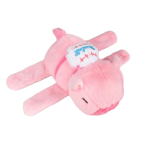XPJBKC Capybara Kuscheltier, Capybara Plüschtier Schnapparmband Kinder, Snap Armband mit Kleiner Rucksack, Capybara Klatscharmband Kinder Kleine Mitbringsel für Jungen & Mädchen (Rosa) von XPJBKC