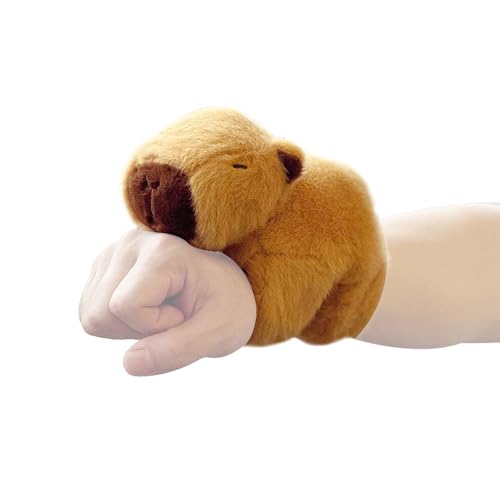 XPJBKC Capybara Schnapparmband Kinder, Capybara Plüschtier, Capybara Kuscheltier Snap Armband Geschenke, Kapybara Plüschtier Klatscharmband Kinder Kleine Mitbringsel für Jungen & Mädchen (20 cm) von XPJBKC