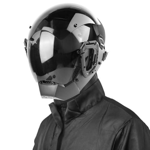 XPJBKC Cyberpunk Maske, Futuristische Technologie Cyberpunk Mask, Cyberpunk Helm für Erwachsene Halloween Party, Cyberpunk Cosplay Mask für Party Musik Festival Zubehör von XPJBKC
