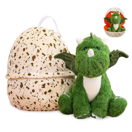 XPJBKC Dino Kuscheltier Ei-Plüsch, Dinosaurier Kuscheltier, Drachen Kuscheltier mit Ei, Plüsch Dinosaurier im Ei Stofftier Plüschtier Dino Plüschpuppe Geschenk für Kinder, Jungen und Mädchen XPJBKC Dino Kuscheltier Ei-Plüsch, Dinosaurier Kuscheltier, Drachen Kuscheltier mit Ei, Plüsch Dinosaurier im Ei Stofftier Plüschtier Dino Plüschpuppe Geschenk für Kinder, Jungen und Mädchen von XPJBKC