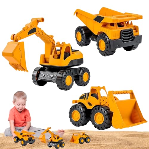 XPJBKC Sandspielzeug Bagger Sandkasten, 3 Stück Bagger Spielzeug mit Bulldozer Kipper, Sandkasten Spielzeug Fahrzeuge, sandkasten Fahrzeuge mit beweglichen Teilen Teilen für Kinder Ab 2-10 Jahr XPJBKC Sandspielzeug Bagger Sandkasten, 3 Stück Bagger Spielzeug mit Bulldozer Kipper, Sandkasten Spielzeug Fahrzeuge, sandkasten Fahrzeuge mit beweglichen Teilen Teilen für Kinder Ab 2-10 Jahr von XPJBKC