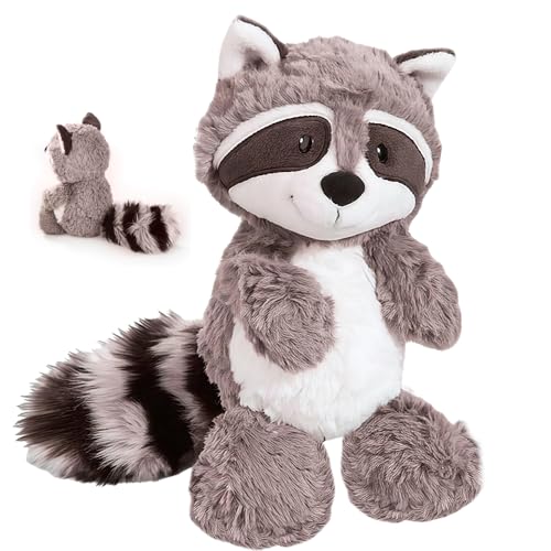 XPJBKC Waschbär Kuscheltier, Stofftier Waschbär Plüschtier, Flauschiger Schmusetier Waschbär für Mädchen, Jungen, Babys, Cartoon Anime Stofftier Plüsch Spielzeug zum Spielen, Kuscheln & Sammeln von XPJBKC