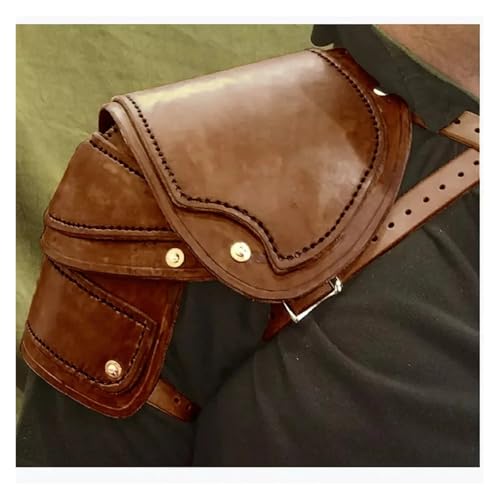 XPJYUA Männer und Frauen, geeignet for Schulterpanzer, Rollenspiel-Kostüm-Requisiten Vintage Schulter Rüstung(Light brown) von XPJYUA
