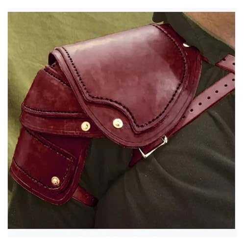 XPJYUA Männer und Frauen, geeignet for Schulterpanzer, Rollenspiel-Kostüm-Requisiten Vintage Schulter Rüstung(Red) von XPJYUA