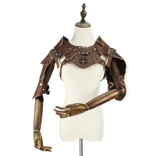 XPJYUA Schulterpanzerung Frau Mann Retro Mechanische Ausrüstung Mittelalter Leder Cosplay Accessoire Requisite Vintage Schulter Rüstung XPJYUA Schulterpanzerung Frau Mann Retro Mechanische Ausrüstung Mittelalter Leder Cosplay Accessoire Requisite Vintage Schulter Rüstung von XPJYUA