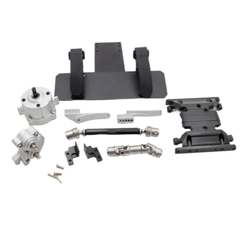 XPKHVZVLQ Kompatibel mit KYX Metall-Planetengetriebe-Übertragungs-Unterfahrschutz-Kit-Upgrade for RC-Crawler-Auto Axial SCX10-II 90046(Silver Kit B) von XPKHVZVLQ