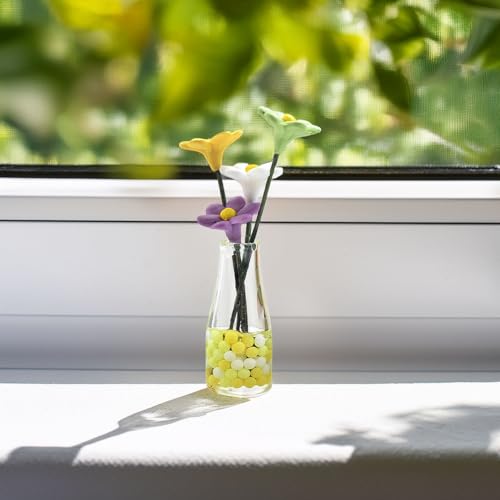 Handgefertigte Miniaturblumen in Glasvase: elegante Puppenhausdekoration im Maßstab 1/12 für erwachsene Sammler, Blumen in Glasvase für Puppenhaus-Display Handgefertigte Miniaturblumen in Glasvase: elegante Puppenhausdekoration im Maßstab 1/12 für erwachsene Sammler, Blumen in Glasvase für Puppenhaus-Display von XRI XURUOYI