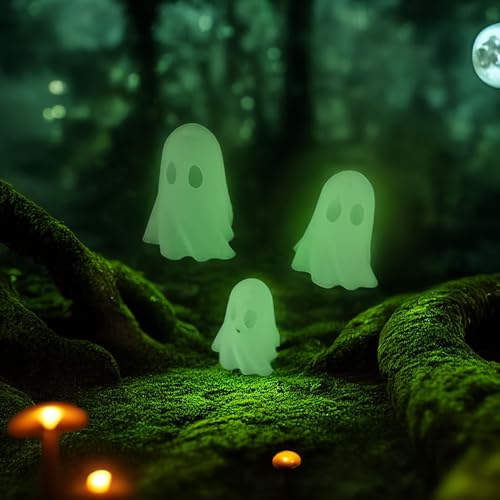 Nachtleuchtende Miniatur-Geister (3 Stück): 1/12 Maßstab Halloween Puppenhaus Dekor von XRI XURUOYI