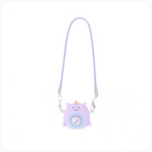 Puppenhaus Miniatur Einhorn Rucksack, Maßstab 1:12 Mini Schultasche, Puppenhaus Zubehör, Miniatur Tasche, Puppenrequisite (Lila) von XRI XURUOYI