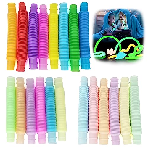 XSHAO 20 Stück Pop Tubes, Mehrfarben Pop Röhren Sensorisches Spielzeug für Stressabbau und Anti-Angst für Kinder und Erwachsene von XSHAO