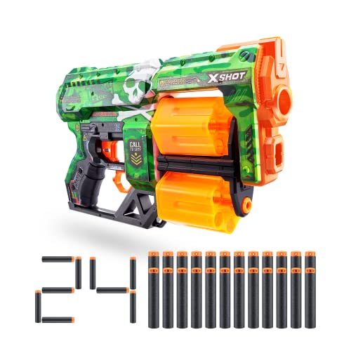 X-Shot Skins Dread, Camo, Schaumstoffdart-Blaster (24 Darts) von XShot
