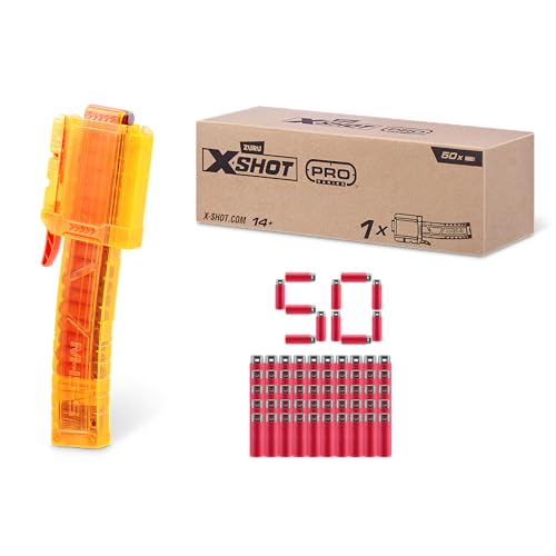 XSHOT Skins Pro Dart Clip and 50x Pro Darts by ZURU, Toy Foam Dart Blaster Accessory, Major Brand Compatible von XShot