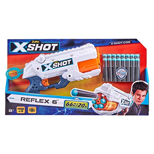 Zuru - XSHOT Reflex 6 Schaumstoff-Pfeilpistole, 36433 von Zuru