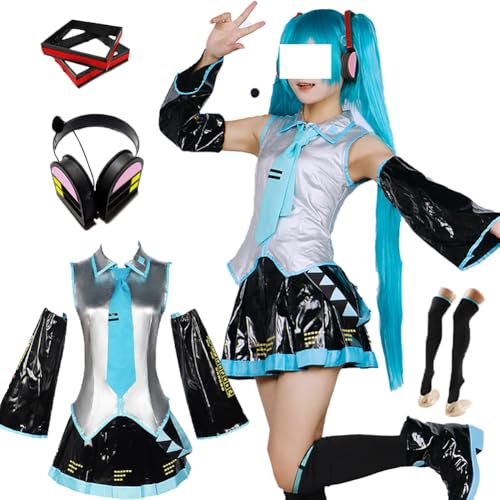 XSPQGQ Anime-Kostüm, Partykleid, Uniform für Damen, komplettes Set, Blau, XS XSPQGQ Anime-Kostüm, Partykleid, Uniform für Damen, komplettes Set, Blau, XS von XSPQGQ