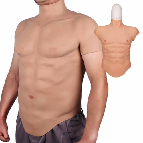 XSWL Silikon-Muskelbrust Realistischer Halbkörperanzug Fake-Muskel-Bodyanzug für Männer für Cosplay und Halloween-Requisiten,Color 3,M XSWL Silikon-Muskelbrust Realistischer Halbkörperanzug Fake-Muskel-Bodyanzug für Männer für Cosplay und Halloween-Requisiten,Color 3,M von XSWL