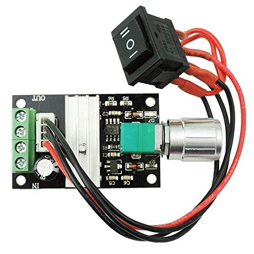 XSXSX Motor, Mikromotor, Gleichstrommotor Drehzahlregler PWM-Motor, 6/12/24 V Gleichstrommotor, Drehzahlreglerschalter 3A Stromregler Normal-Reverse-Schalter von XSXSX