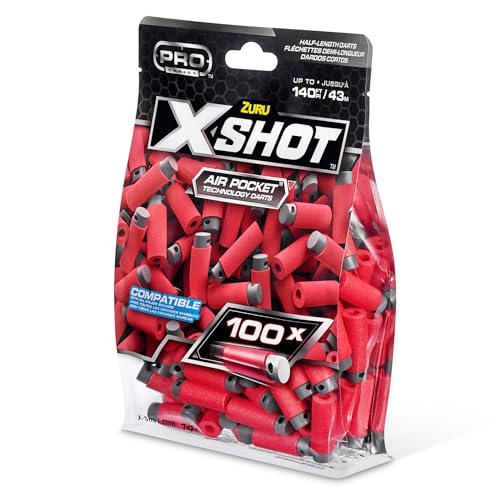 X-Shot PRO Series Kurzdart Refill - 100 Kurzdarts Nachfüllpack - Blaster-Action Zubehör von XShot