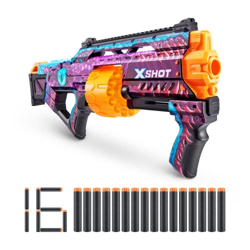 XShot Skins Enigma Last Stand, 16x Schaumstoff-Darts mit Air-Pocket-Technologie von XShot