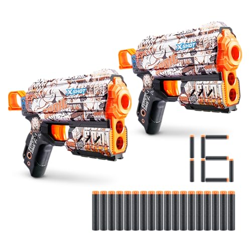 XSHOT 36740G Retro Flux Blaster (2 Blasters) – Skin mit Sonic The Hedgehog (16 Darts) von ZURU von XShot