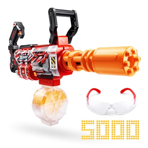 XSHOT Hyper Gel Motorized Gatling Blaster mit 5.000 Gel-Kugeln von ZURU, motorisierter Gel Blaster Outdoor-Spielzeug für Jungen und Mädchen, Teenager und Erwachsene ab 14 Jahren von XShot